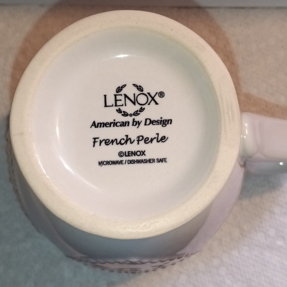 LENOX French Perle White "I Do, Me Too" Reversible Mug, Shabby Chic Coffee Mug - Picture 4 of 11